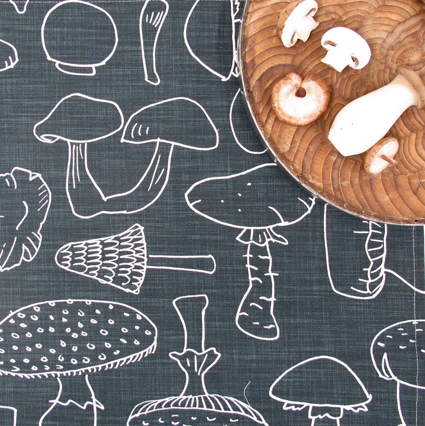 Tea Towel - Mushroom, in Peat