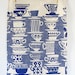 Tea towel - Everyone Came to Tea, in china blue