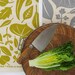 Leaves tea towel - in autumn gold