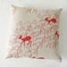 Cushion cover 60x60cm - Duikers, in aloe red
