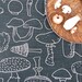 Tea Towel - Mushroom, in Peat