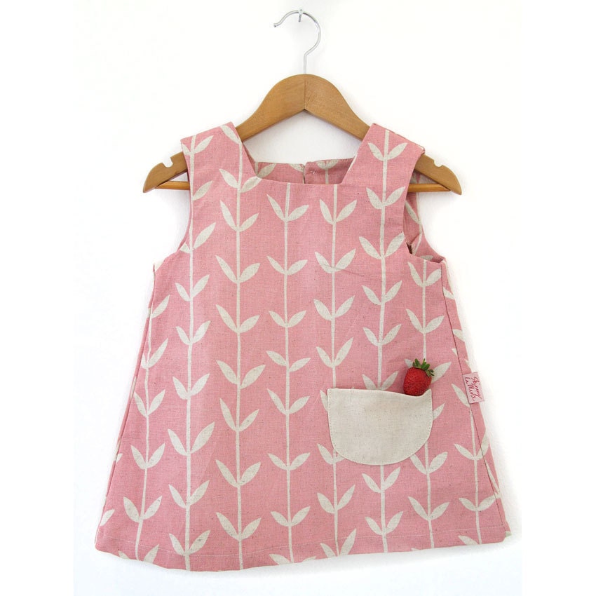 Smock Dress for 2-3 year old - Orla, in Strawberry