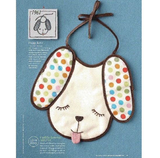 Good Housekeeping Magazine and Etsy Cuore Limited Edition Polka Dotted Puppy Baby Bib