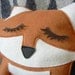 Grayson the Fox Felt Applique Plush Doll Pillow