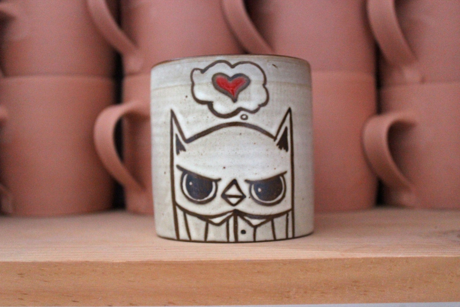 Owl mug w/heart