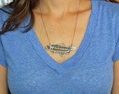 Art Glass Trout Necklace