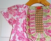 Tuxedo Mini DRESS - Tanya Whelan - Pink Damask - Pick the size Newborn up to 12 Years - by Boutique Mia