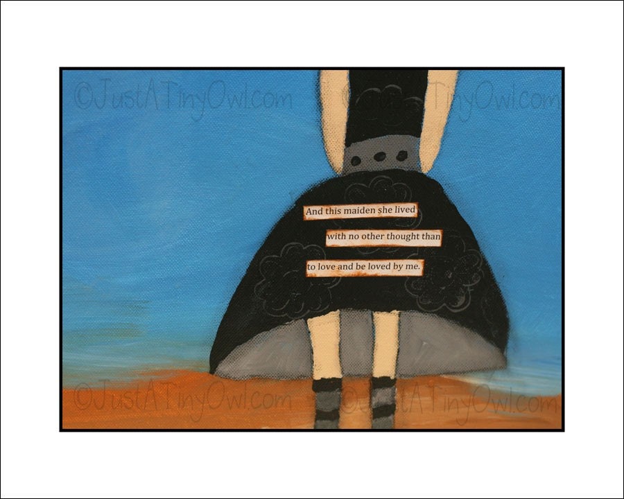 To Love and Be Loved 8x10 Mixed Media Print - Annabel Lee