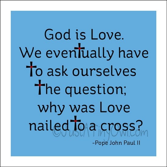 Love Nailed to a Cross 8x8 or 8x10 Digital Art Print