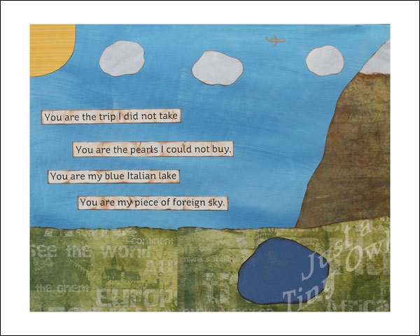 You Are My Piece of Foreign Sky 8x10 Mixed Media Print