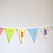Happy Birthday Fabric Flag Banner Garland