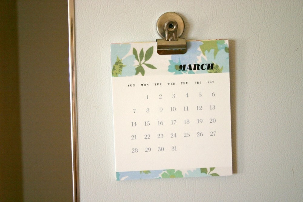 Printable 2010 Fabric Stash Calendar