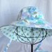 Toddler Girl Sun Hat in Vintage Blue Floral Pattern