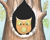 Owls Tree Print