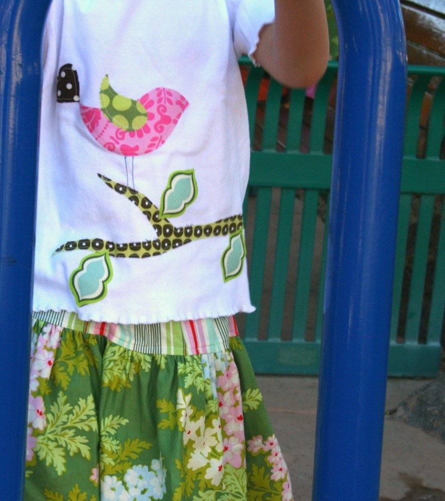 Sweetie Pie Design - Laurel Tweet T - Size 7/8 long sleeve - Ready to Ship
