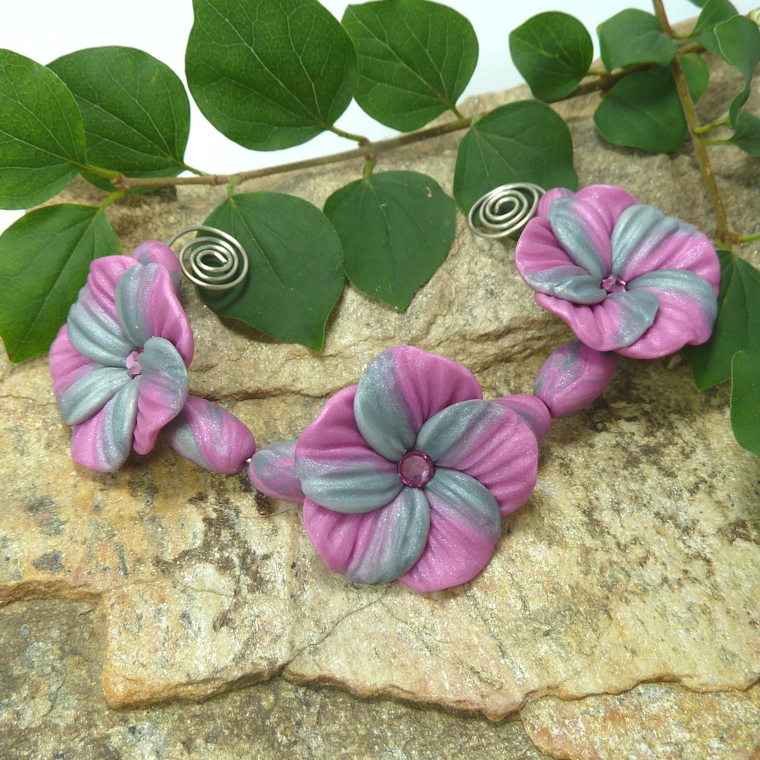 Floral Bead Set  Moonlight Romance