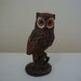 Vintage Owl Statue 1970s Ceramic