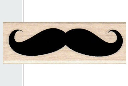 unmounted Handlebar Moustache small 3/4 x 1 3/4 inches  number18127