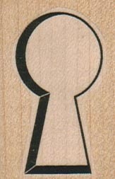 Steampunk Key hole Victorian  keyhole escutcheon stamp wood Mounted   rubber stamp    stamp number 9498