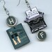 Huckleberry Finn Earrings Vintage Typewriter Mark Twain