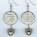 Desire and Pleasure Earrings Recycled Paper Roget's Thesaurus