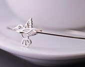 Hummingbird Jewelry, Hummingbird Bracelet, Sterling Silver Bangle Bracelet, Bird Jewelry