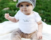 NEW 0-6 Month Visor Beanie - dark grey, light grey
