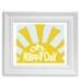 Nursery Art Print, Oh Happy Day Yellow Sun Kids Wall Art, Cheerful Nursery Decor 8x10 Nursery Wall Sign, Primary Colors Nursery Decor