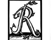 R Alphabet Print
