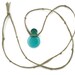 Glass Stash Bead Vessel Necklace Teal Green
