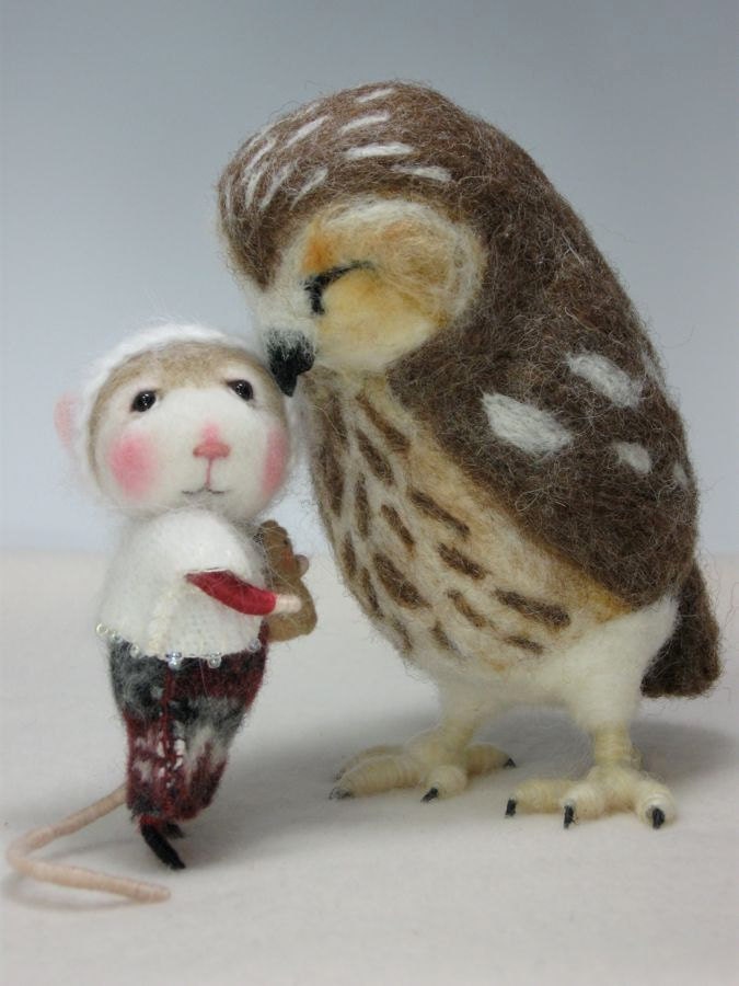 PDF CLASS Needle Felted Animal Dressed Mouse & Bunny Class Needle Felting / Create a Bunny and Mouse (Kit Available and sold separately)