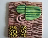 Pink bark tile