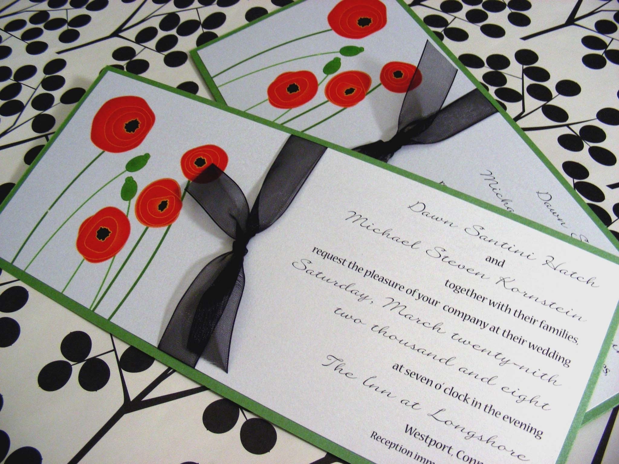 Poppy Fields Wedding Invitation