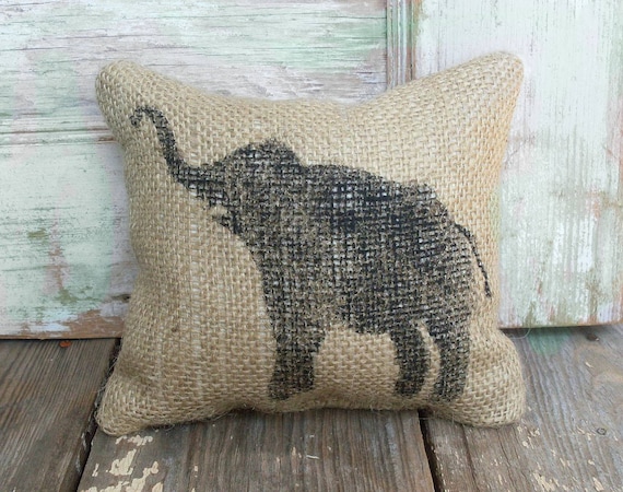 Miss Baba the Circus Elephant- Burlap Feed Sack Doorstop