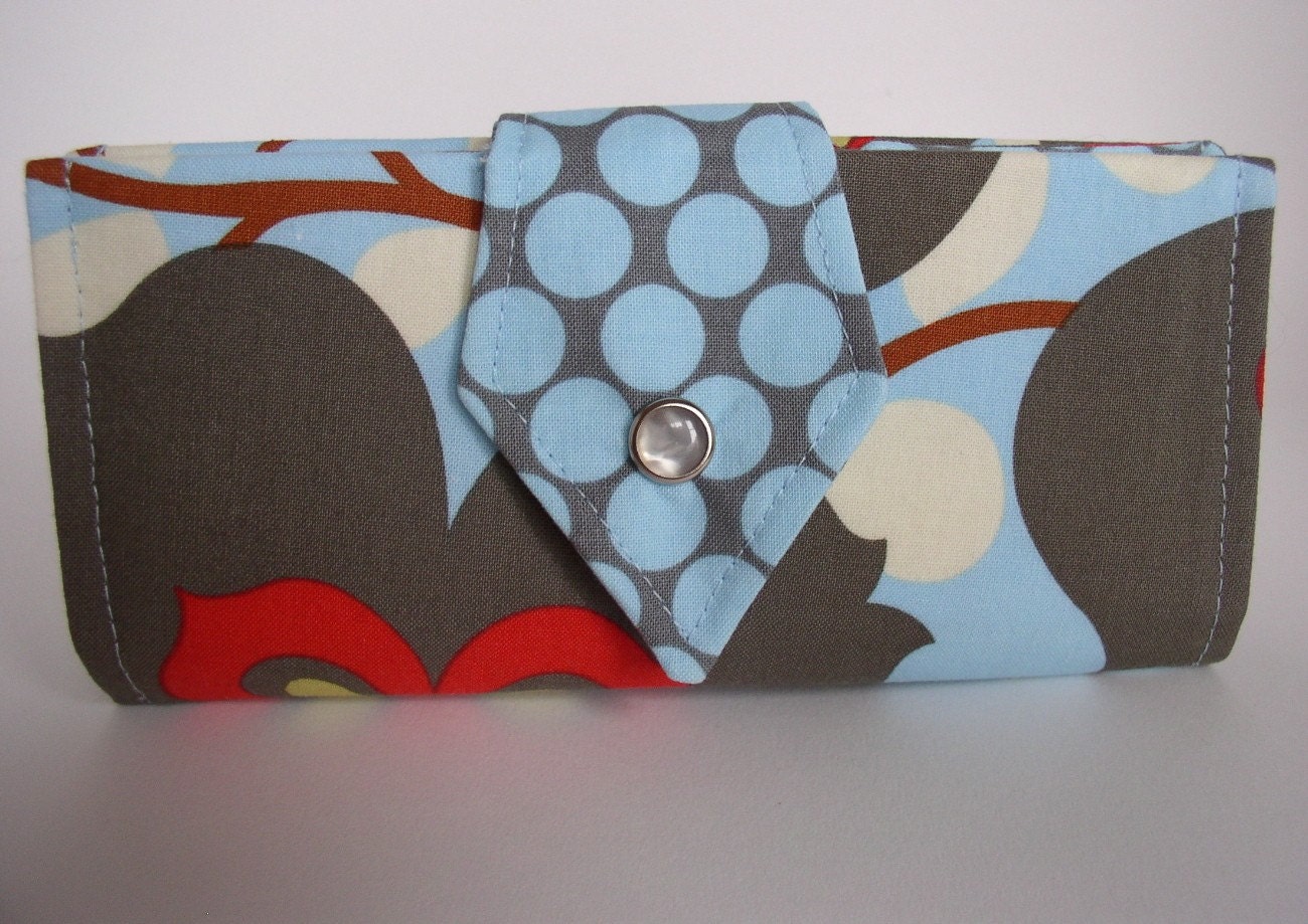 Blue Lotus Checkbook Wallet