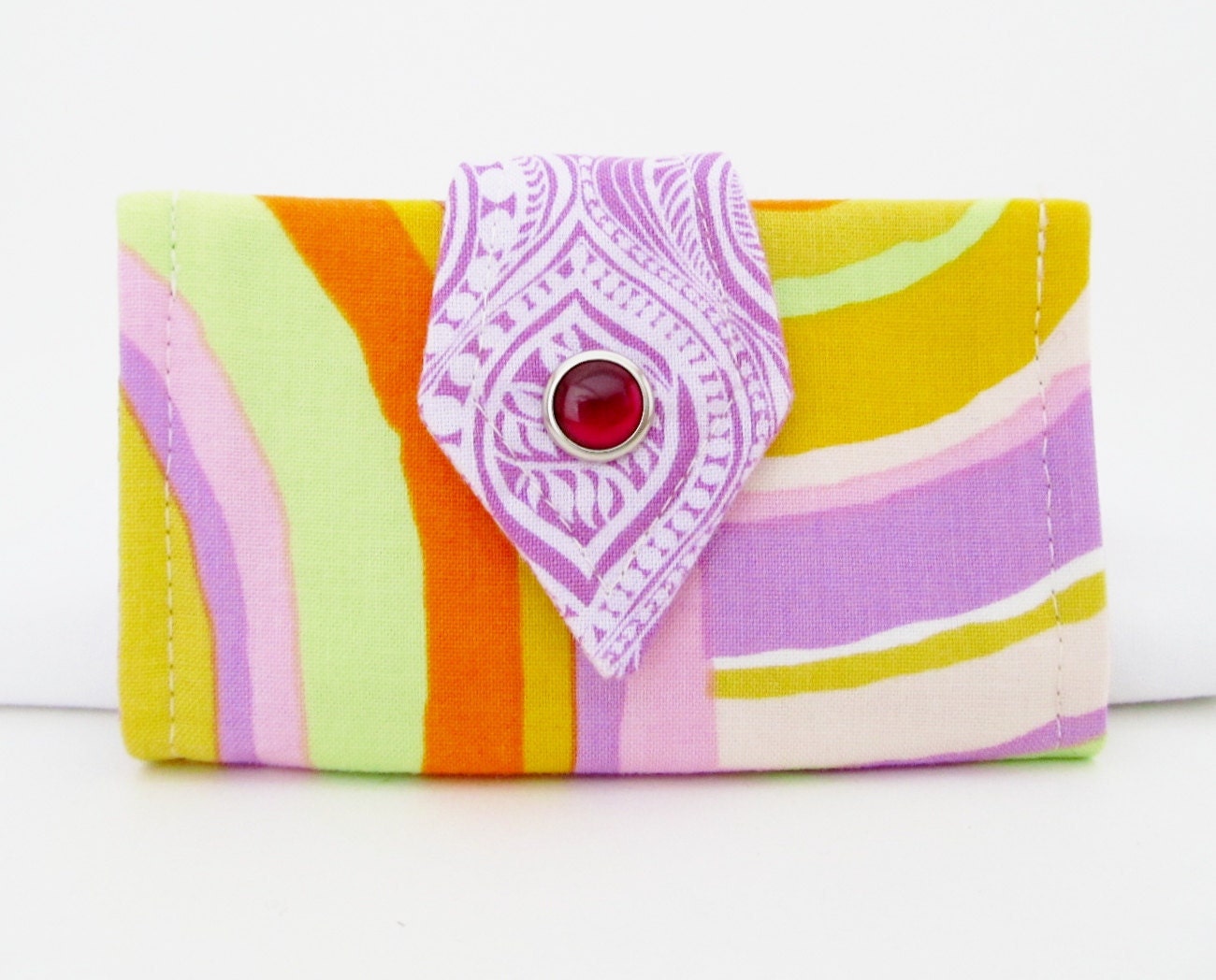 Small Card Organizer Wallet - Citrus Gobstopper