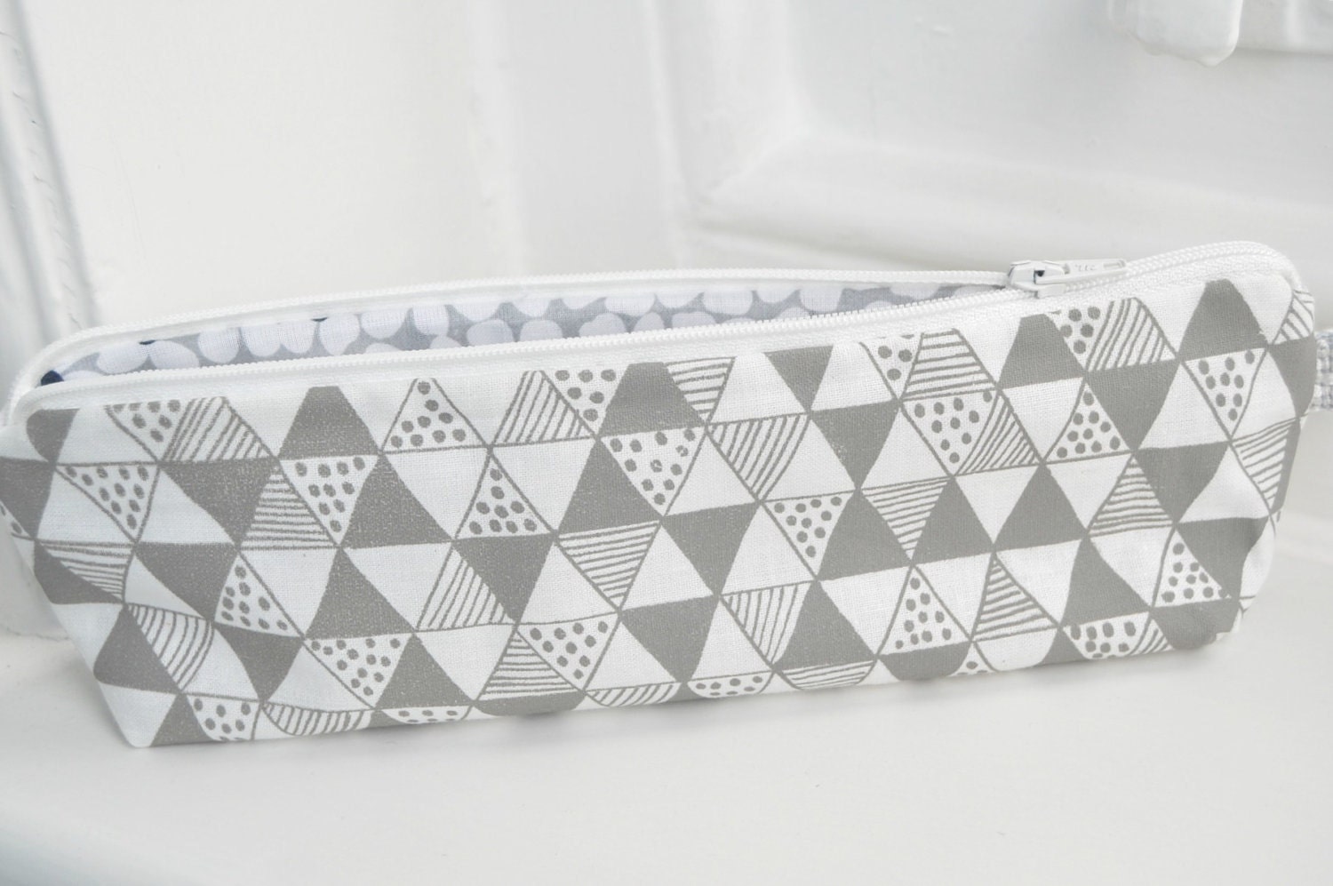 Grey Triangle Mania Pouch