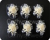 Unset Victorian Floral Cameos 25x18