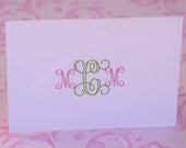 Personalized Gift Closure Cards - Set of 12 - Fancy Script Monogram