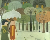 Feeding Birds. Limited edition 8.5x11 print by Matte Stephens.