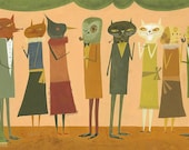 A Party. Limited edition 13x19 print by Matte Stephens.