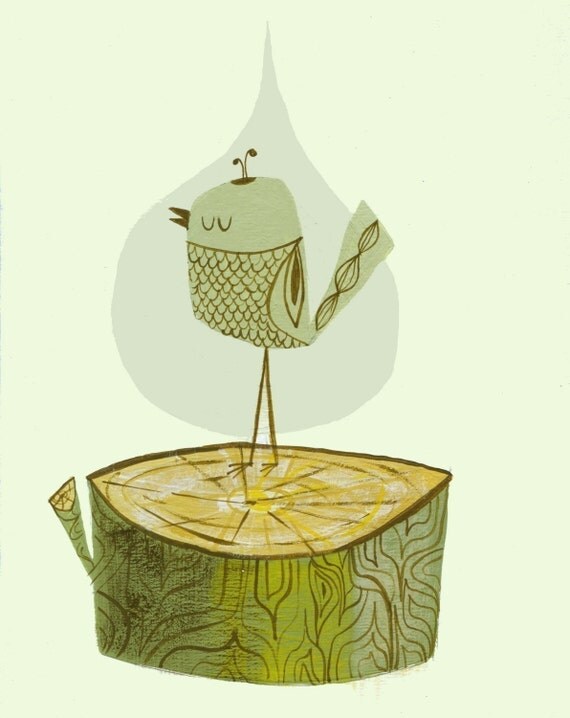 Bird Log. Open edition print by Matte Stephens.