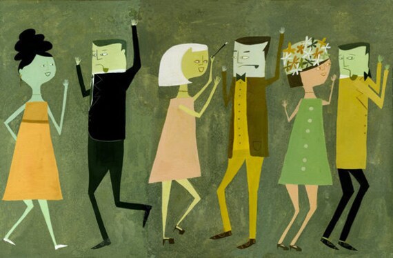 Dancing. 13 x 19 print limited edition by Matte Stephens.