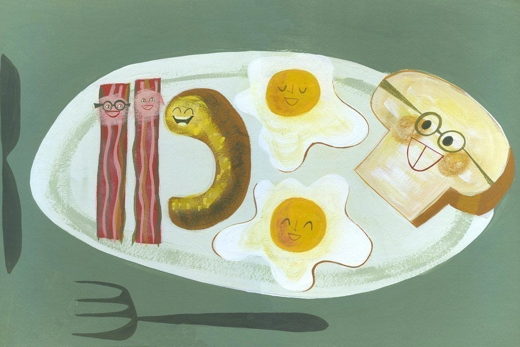 lumberjack breakfast Limited edition 11x14 print by Matte Stephens