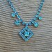 SALE Something Blue Vintage Rhinestone Necklace