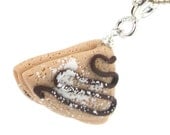 Chocolate crepe necklace