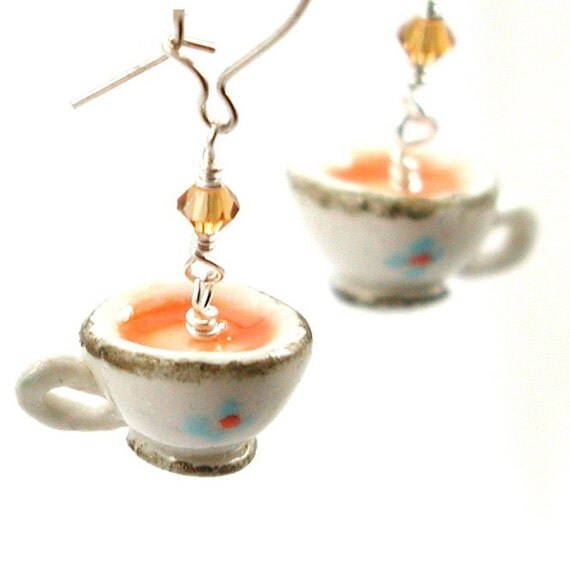 Items Similar To Tea Cup Earrings On Etsy 5251