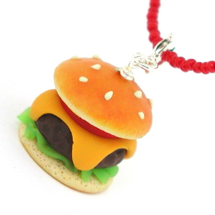 Burger necklace