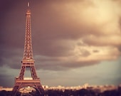 Eiffel Tower at Sunset, Fine Art Paris Photograph, France, Romantic, Autumn Colors, Travel Photography - City Of Light