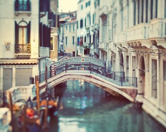 Venice photo - Venice canal, Italy - Blue Venice - Fine art travel photograph